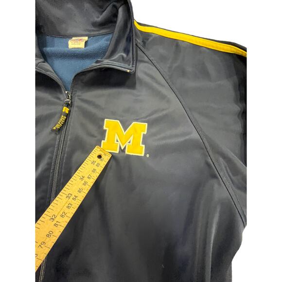 90s University of Michigan Russell Athletic Full Zip Warm Up Jacket Sz XXL - Picture 7 of 11